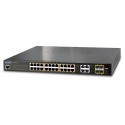 PLANET GS-4210-24P4C 24-Port 10/100/1000T 802.3at PoE + 4-Port Gigabit TP/SFP Combo Managed Switch/ 220W PoE budget